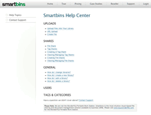 Tablet Screenshot of help.smartbins.net
